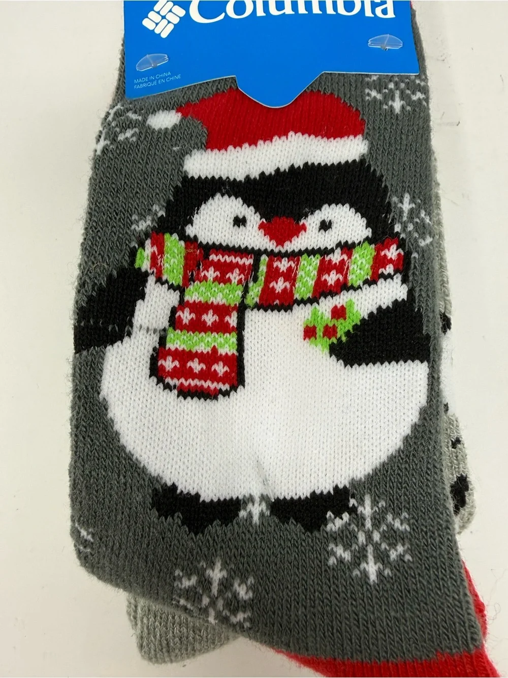 Columbia Winter Penguin Holiday Print 2 Pair Pack Socks NWT
